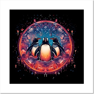 Penguin in Ornmament, Love Penguins Posters and Art